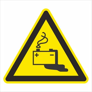 Značení Prostor nabíjení baterií ISO 7010 samolepící vinylová fólie 100 x 100 mm