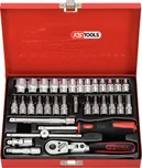 Sada nástrčných gola klíčů 1/4" KS Tools 33-dílná v kovovém kufříku