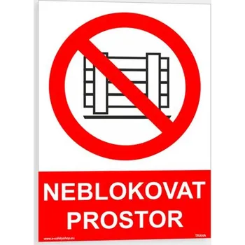 Značení Neblokovat prostor Plast 148 x 210 mm (A5) tl. 2 mm - Kód: 13261