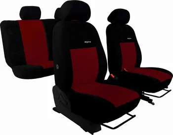 Potah sedadla AutoMega Elegance Kia Ceed III 2018- bez zadní loketní opěrky vínové/černé
