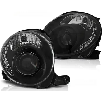 Přední světlomet Tuning Tec Přední světla FIAT 500 07- DAYLIGHT černé