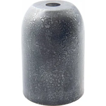 Objímka na žárovku Tubus pro zakončení jutového lana s kabelem, Starostříbrný