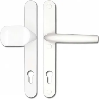 Dveřní kování Kování A2 plastové, rozteč 92, klika + madlo, BÍLÉ (051973)