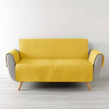 Přehoz na lůžko Douceur d'intérieur Přehoz na sedačku WELL, 223 x 179 cm, žlutý