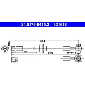 Brzdová hadice Brzdová hadice ATE 24.5176-0415.3