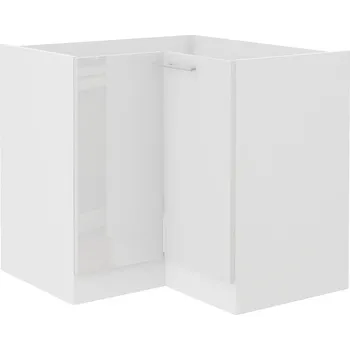 Kuchyňská skříňka 90 x 90 ND 2F BB Spodní skříňka rohová LARA bílá lesk