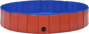 bazén pro psa Skládací bazén pro psy 160 x 30 cm červený/modrý