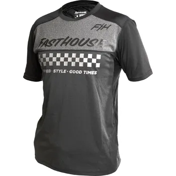 cyklistický dres Fasthouse Youth Alloy Mesa Jersey Heather Charcoal Black Velikost: YS