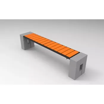 Zahradní lavice PROFICITY Betonová lavice bez opěrky zad Roma Prestige Barevná kombinace: Mahagon