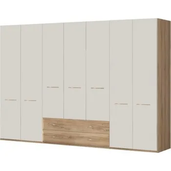 Šatní skříň Kombinovaná skříň 7D Hagop-ořech pacifik/béžová - základní