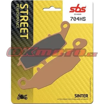 Brzdová destička Přední brzdové destičky SBS 704HS - Kawasaki KLV 1000 (pravá brzda), 1000ccm - 04-06