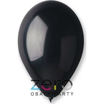 Balónek Balónky nafukovací pr. 26 cm, 20 ks (metal) - černé