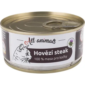 Chovatelství ALL ANIMALS CAT hovězí steak 100 g