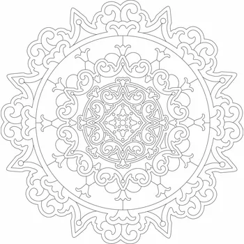 Radost v písku Šablona na pískování - mandala 79 Varianta: 490 x 490 mm