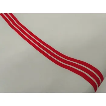 Prostěradlo Bavlněné prostěradlo bílé s červeným pruhem Rozměr: 150x250 cm