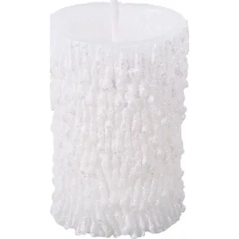 Svíčka Svíčka SNĚŽKA VÁLEC vánoční d7x10cm