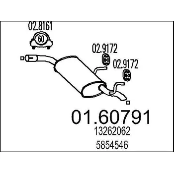 Auto-moto Zadní tlumič výfuku MTS 01.60791