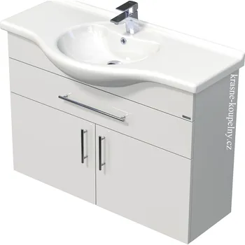 Nábytek Intedoor skříňka s umyvadlem IDEAL, ID 105 1Z 2D Varianta: A0016 Bílá LESK + doprava zdarma + při platbě převodem sleva