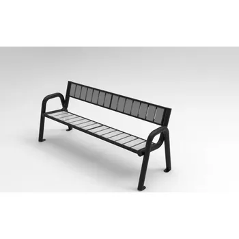 Zahradní lavice PROFICITY Kovová lavička Spartan WPC/Dřevoplast Barevná kombinace: Šedá