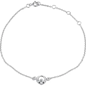 Řetízek CLADDAGH stříbrný řetízek na nohu 22-26 cm PRMC11005