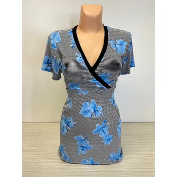 Dámská halenka damské halenky, Barva Světle modrá, Velikost XXL 48, Materiál 96% Viskoza 4% Lycra