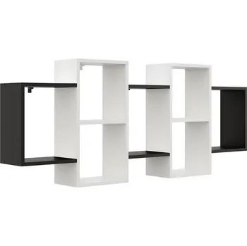 Komoda Závěsná police RIPIANO bílá/černá