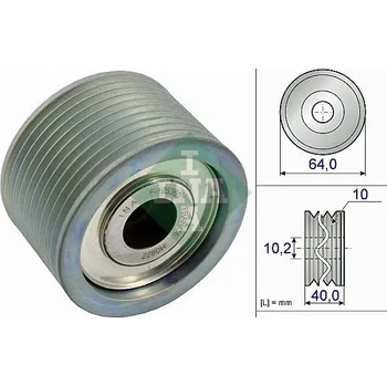 Auto-moto Vratná/vodicí kladka, klínový žebrový řemen Schaeffler INA 532 0662 10