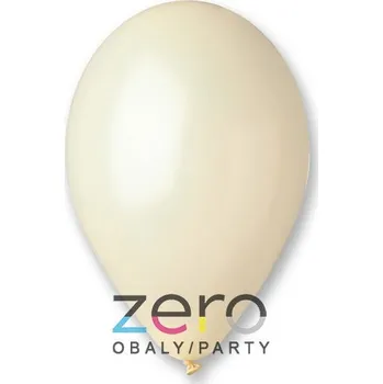 Balónek Balónky nafukovací pr. 26 cm, 20 ks (metal) - krémové