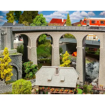 Modelová železnice FALLER 120466 H0 Stavebnice - viadukt obloukový dvoukolejný R1 a R2 / 60° FA120466