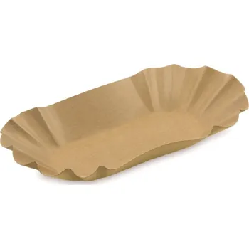 Papírová miska oválná kraft 10,5 x 17,5 x3 cm 250 ks WIMEX 48203