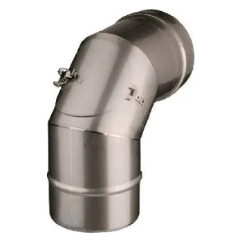 Komín koleno pevné 87° s kontrolním otvorem - DN 200mm (síla plechu 0,8mm) (koleno 87° s víčkem - DN 200 mm)