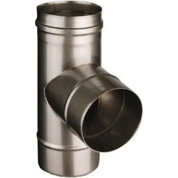 Komín T-kus 87° - sopouch -DN 160mm (síla plechu 0,6mm) (sopouch, odbočka 87° - DN 160 mm)