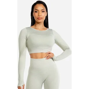 Dámské spodní prádlo SQUATWOLF Sportovní Top Seamless Crop Top Ice L šedá
