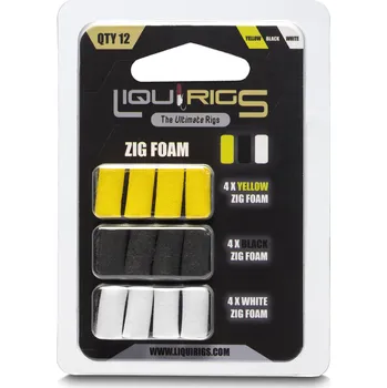 Liquirigs - Liquid Zig plovoucí pěna černá, žlutá, bílá 4+4+4ks