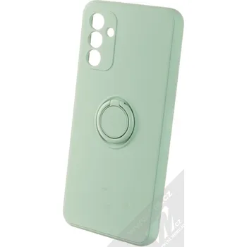 Pouzdro na mobilní telefon 1Mcz Grip Ring Skinny ochranný kryt s držákem na prst pro Samsung Galaxy A04s, Galaxy A13 5G mátově zelená (mint green)