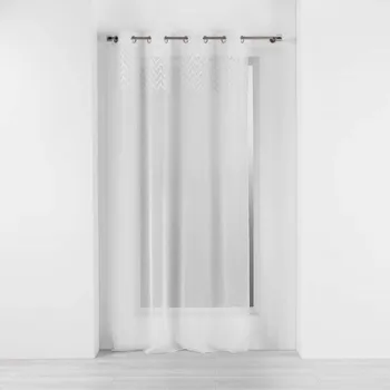 Douceur d'intérieur Záclona do obývacího pokoje s oky ROXIA, 140 x 240 cm, bílá, polyester