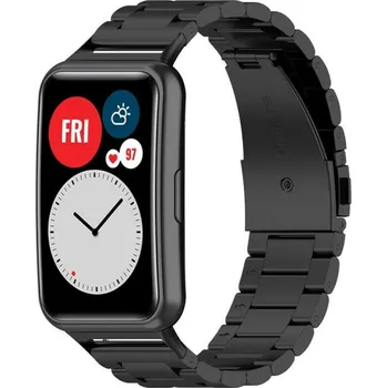 Ostatní příslušenství k chytrým hodinkám eses Kovový řemínek pro Huawei Watch Fit a Huawei Watch Fit New - Černý