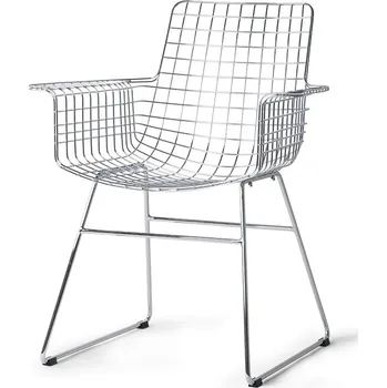 Jídelní židle Jídelní židle s područkami HKliving metal wire silver