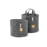Root Pouch GREY textilní květináč 30L (Root Pouch je nový, inovativní květináč, prospěšný pro rostlinu, která v něm může růst. Root Pouch zajišťuje efektivní využití vody, živin a má výborné termoregulační vlastnosti - nepřehřívá se jako plastové květináč