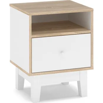 Noční stolek Casarredo Noční stolek 1D PATRICIA (SET 2ks) bílá/dub sonoma