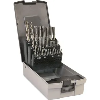 Závitořezný nástroj Bučovice Tools M3-M12 M6-ZV NO (M3-M12) sada strojních závitníků s vrtáky, kód: 310140