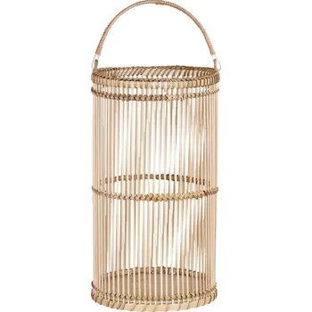 Lucerna Přírodní dřevěná lucerna Bamboo - Ø20*36 cm