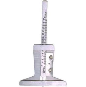 Nářadí pro automobil Ferdus 10.22 Měřič hloubky dezénu pneu, kovový plochý 0-32mm