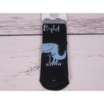 Ponožky YO SKA0108C tmavé s dinosaurem velikosti ponožek: 18-20 ( EUR vel. 27-30)