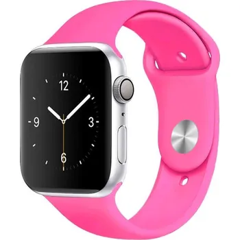 Příslušenství k chytrým hodinkám Silikonový řemínek pro Apple Watch 42/44/45/46/49mm Barva: Barbie růžová, Typ: 16