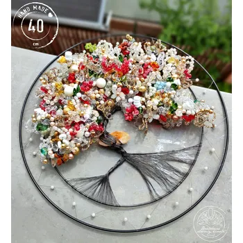 Osobní rozvoj Drátovaný strom života - Zářící štěstí 40cm Drátované stromy života