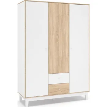 Šatní skříň Casarredo Šatní skříň 3D2S PATRICIA bílá/dub sonoma