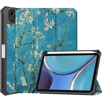 Pouzdro na tablet VSECHNONAMOBIL 34253 ART zaklapovací obal Apple iPad mini 2021 / iPad mini 2024 APRICOT BLOSSOM