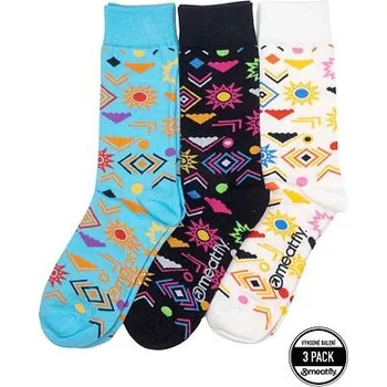 Pánské oblečení Meatfly ponožky Lexy Triple Pack Aztec | Mnohobarevná | Velikost S/M