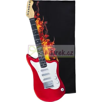 Elektrická kytara Osuška pro kytaristy 150x74cm - OHNIVÁ ELEKTRICKÁ KYTARA